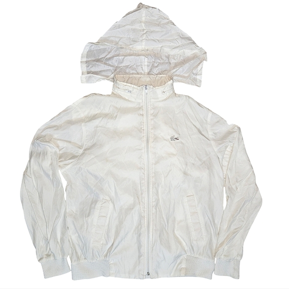 Vintage Lacoste | Albino Gator Logo | Nylon | Windbreaker | White | 90s Vtg - Picture 9 of 16